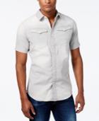 Gstar Men's Dual-pocket Denim Short-sleeve Shirt