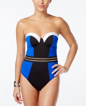 Kenneth Cole Stompin' In Stilettos Colorblocked Underwire Swimsuit Women's Swimsuit