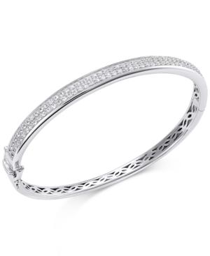 White Sapphire Bangle Bracelet In Sterling Silver (2 Ct. T.w.)