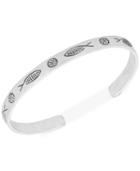 Lucky Brand Silver-tone Fish Etched Cuff Bracelet
