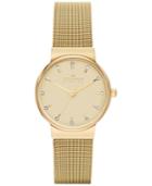 Skagen Women's Ancher Gold-tone Stainless Steel Mesh Bracelet Watch 26mm Skw2196