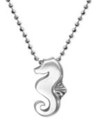Alex Woo Seahorse Pendant Necklace In Sterling Silver