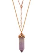 Cape Amethyst Long Pendant Necklace (30 Ct. T.w.) In Silver-plate Rose Gold Flash