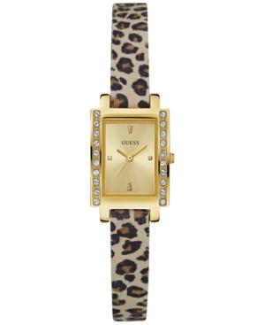 Guess Women's Animal-print Leather Strap Watch 20mm U0888l3