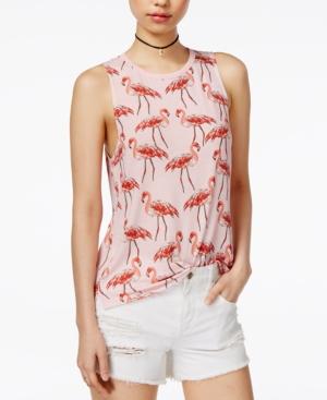 Carbon Copy Flamingo-print Tank Top