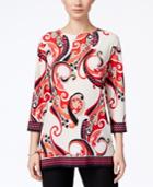 Jm Collection Printed Tunic, Only At Macy's
