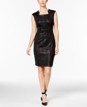 Calvin Klein Snakeskin-print Sheath Dress