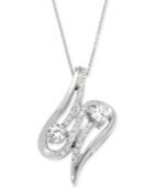 Wrapped In Love Diamond Squiggle Pendant Necklace (1/2 Ct. T.w.) In 14k White Gold