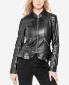 Guess Kate Faux-leather Peplum Jacket