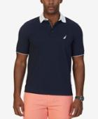Nautica Men's Logo Classic-fit Stretch Pique Polo