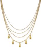 I.n.c. Gold-tone Pineapple & Imitation Pearl Bead Multi-row Necklace, 15 + 3 Extender, Created For Macy's