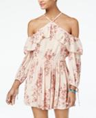 American Rag Juniors' Printed Cold-shoulder Dress, Created For Macy's