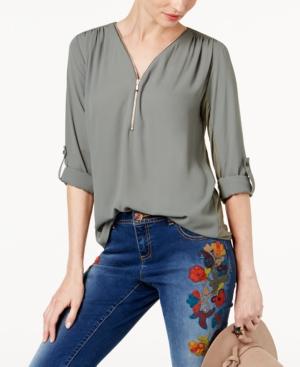 Inc International Concepts Mixed-media Utility Top, Created For Macy's