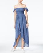 American Rag Printed Off-the-shoulder Tulip-hem Maxi Dress, Only At Macy's