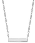 Unwritten Mini Bar Pendant Necklace In Sterling Silver