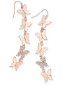 Thalia Sodi Pave Butterfly Linear Drop Earrings, Created For Macy's