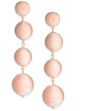 Inc International Concepts Gold-tone Graduated Linear Drop Earrings, Created For Macy's