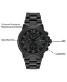 Citizen Men's Chronograph Eco-drive Nighthawk Black Ion Plated Stainless Steel Bracelet Watch 43mm Ca0295-58e