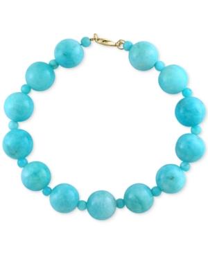 Effy Amazonite (12 And 4mm) Bead Bracelet In 14k Gold