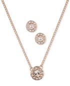 Givenchy Rose-gold Tone Earring And Necklace