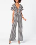 Material Girl Juniors' Front-tie Jumpsuit, Created For Macy's