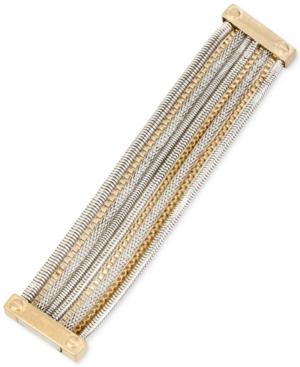 Kenneth Cole New York Two-tone Chain Multi-row Bracelet