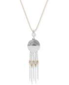 Lucky Brand Two-tone Rising Sun Fringe 26 Pendant Necklace