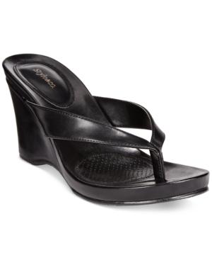 Style & Co. Chicklet Wedge Thong Sandals, Only At Macy's Women's Shoes