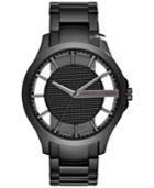 Ax Armani Exchange Men's Hampton Black Stainless Steel Bracelet Watch 46mm Ax2189