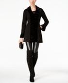 Inc International Concepts Velvet-ruffle Coat, Created For Macy's