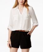 Bcx Juniors' Belted Colorblock Romper