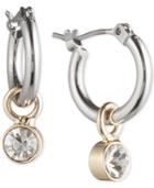 Ionna & Lilly Silver- & Gold-tone Hoop Earrings With Stone Drop