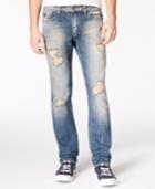 Guess Men's Slim-straight-fit Destroyed Sky High Wash Jeans