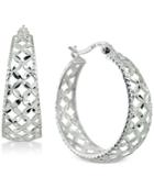 Giani Bernini Filigree Hoop Earrings In Sterling Silver, Created For Macy's