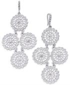 Inc International Concepts Silver-tone Crystal Circle Chandelier Earrings, Created For Macy's