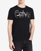 Calvin Klein Jeans Men's Silver Metallic Logo Print T-shirt