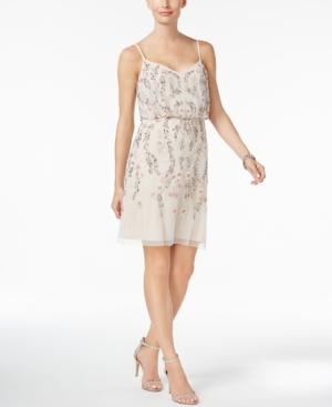 Adrianna Papell Beaded Blouson Slip Dress