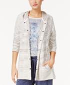 Style & Co. Striped Hooded Jacket, Only At Macy's