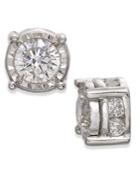 Trumiracle Diamond Stud Earrings In 14k White Gold (1-1/2 Ct. T.w.)