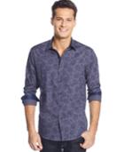 Tasso Elba Long Sleeve Paisley Print Shirt
