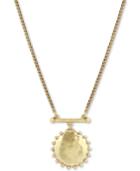 Lucky Brand Two-tone Medallion Pendant Necklace, 21 + 2 Extender