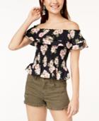 Planet Gold Juniors' Cotton Off-the-shoulder Smocked Top