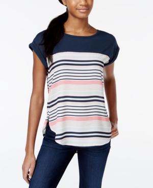 Jolt Juniors' Button-back Printed Top