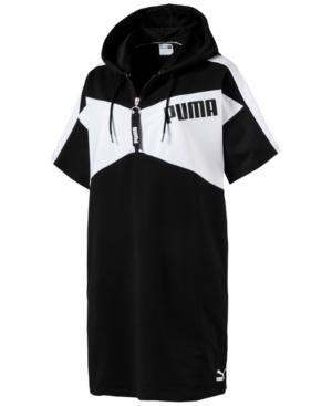 Puma Archive Half-zip Relaxed French Terry Hoodie Dress