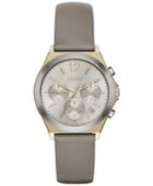 Dkny Women's Chronograph Parsons Gray Leather Strap Watch 38mm Ny2478