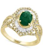 Brasilica By Effy Emerald (1-1/8 Ct. T.w.) & Diamond (5/8 Ct. T.w.) Ring In 14k Gold