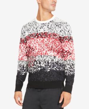 Kenneth Cole Reaction Men's Colorblocked Pixel Camo-print Sweater