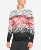 Kenneth Cole Reaction Men's Colorblocked Pixel Camo-print Sweater