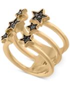 Rachel Rachel Roy Gold-tone Pave Star Triple-row Ring