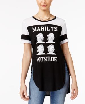 Freeze 24-7 Juniors' Marilyn Monroe Split Graphic T-shirt